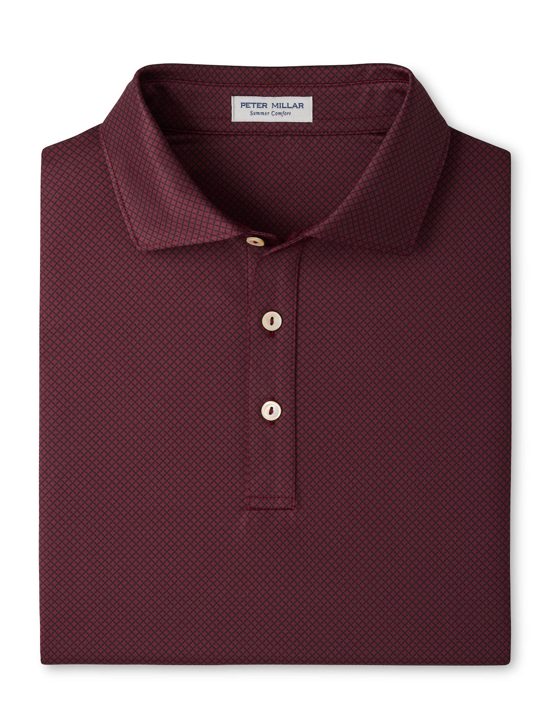 Fulton Performance Jersey Polo - Sean Self Collar - Bordeaux