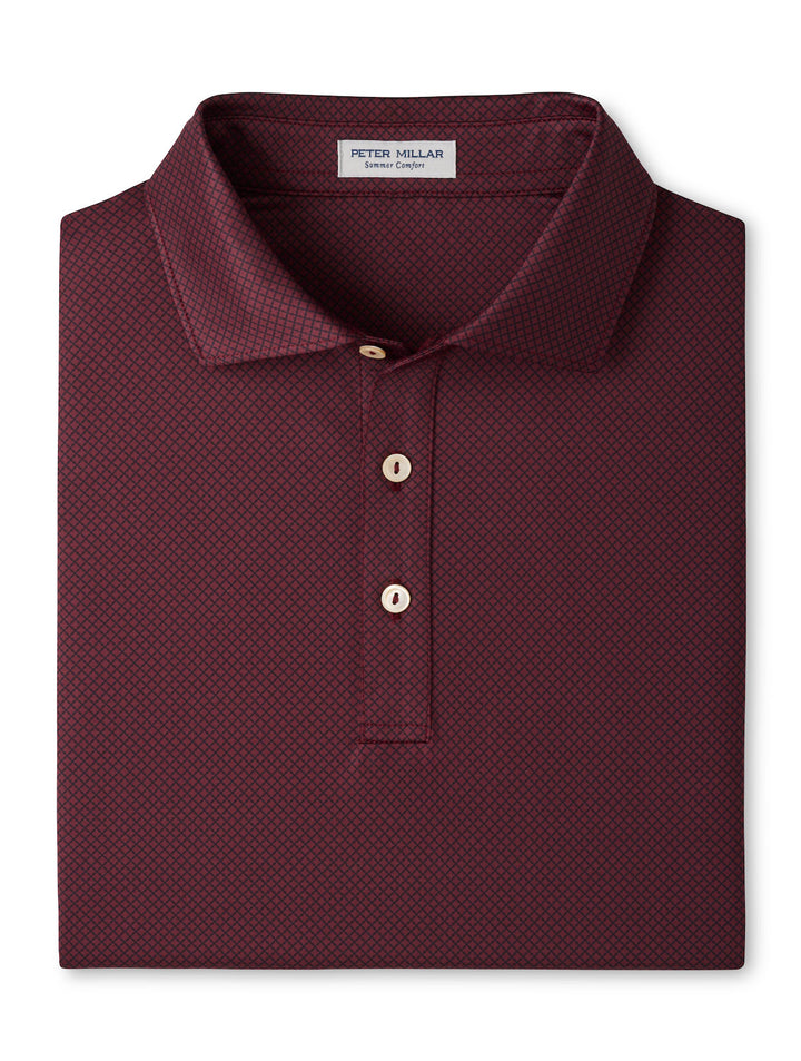 Fulton Performance Jersey Polo - Sean Self Collar - Bordeaux