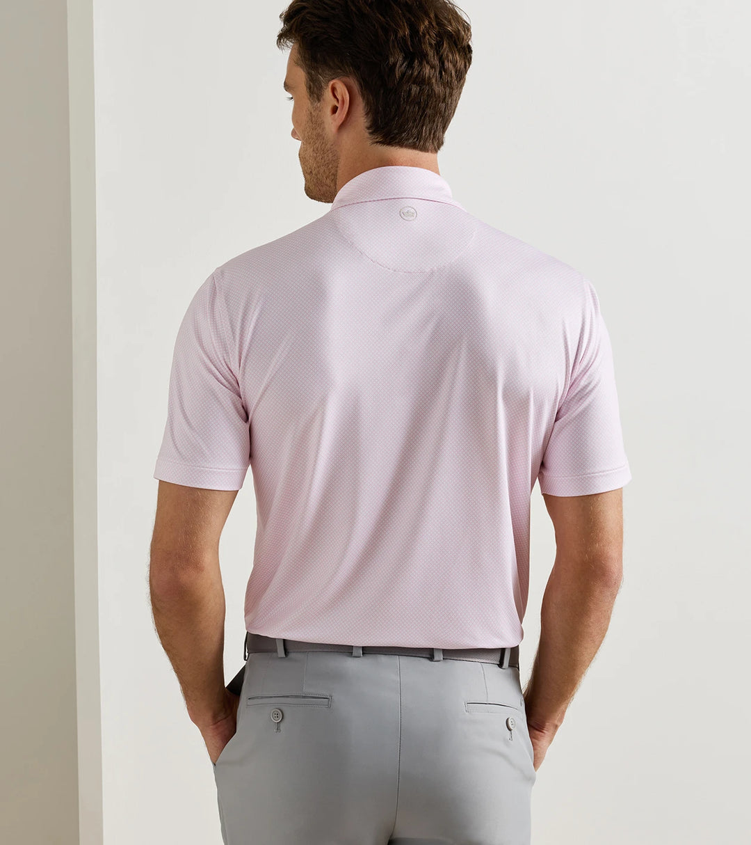 Fulton Performance Jersey Polo - Sean Self Collar - White