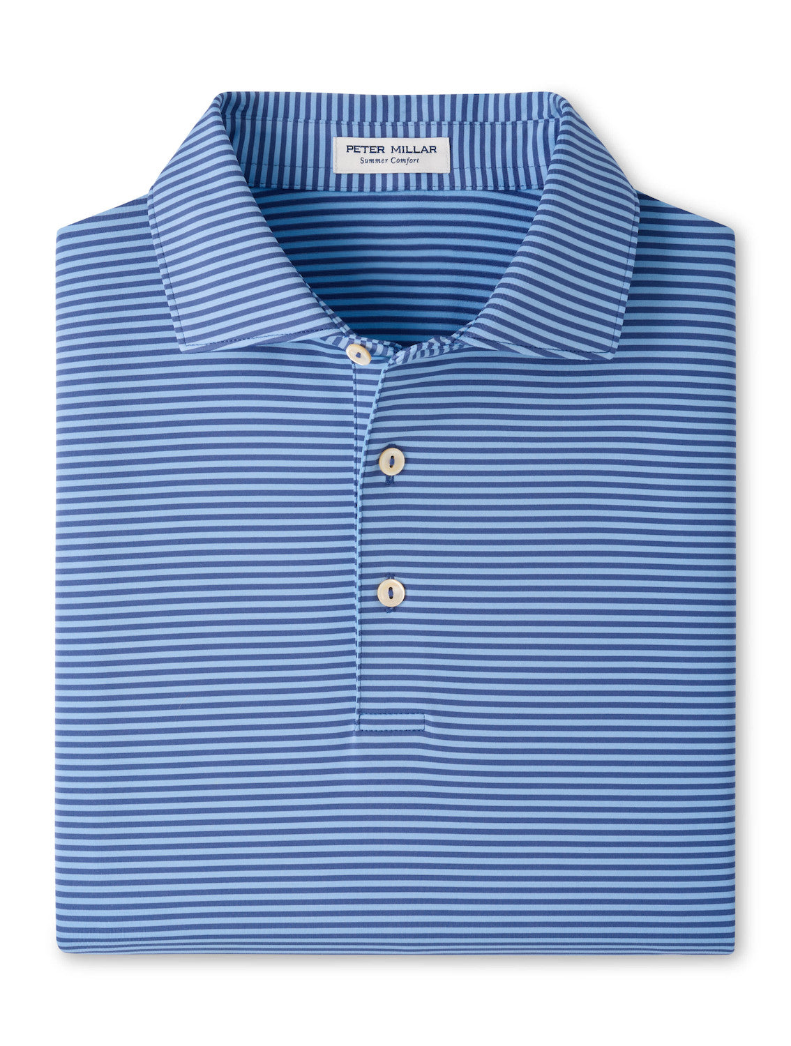 Hales Performance Jersey Polo - Sean Self Collar - Bali Blue
