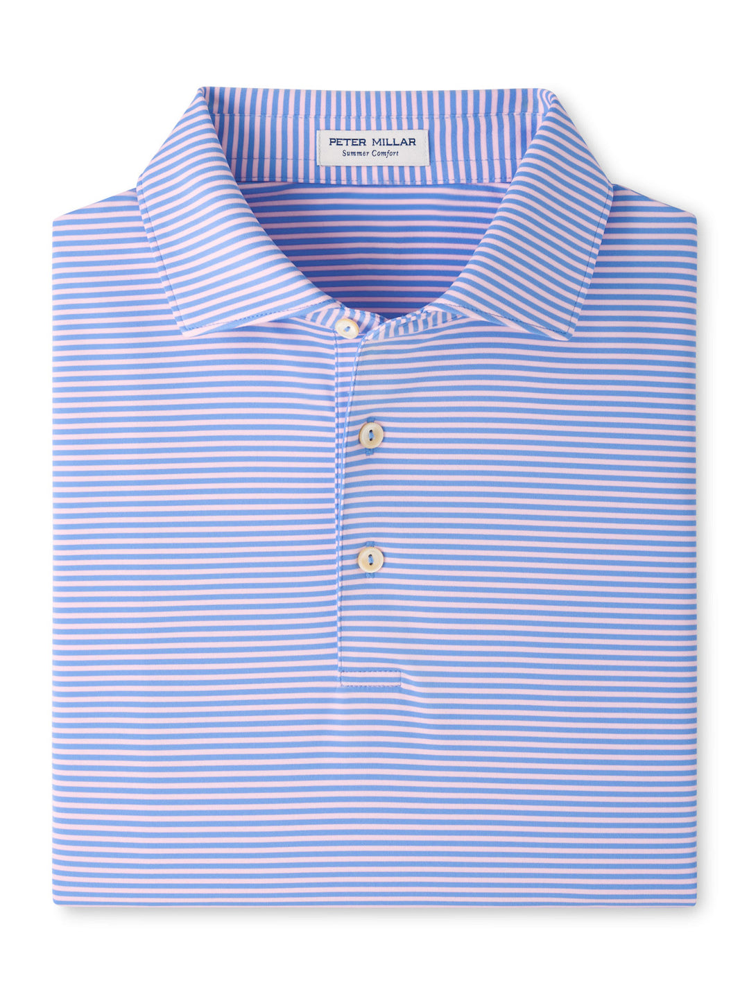 Hales Performance Jersey Polo - Sean Self Collar - Estate Blue