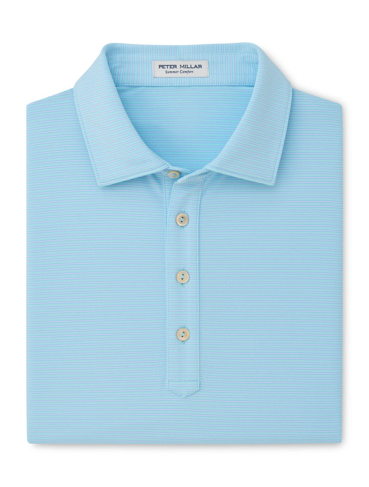 Wynn Performance Jersey Polo - Hogan Hard Collar - Robin Blue