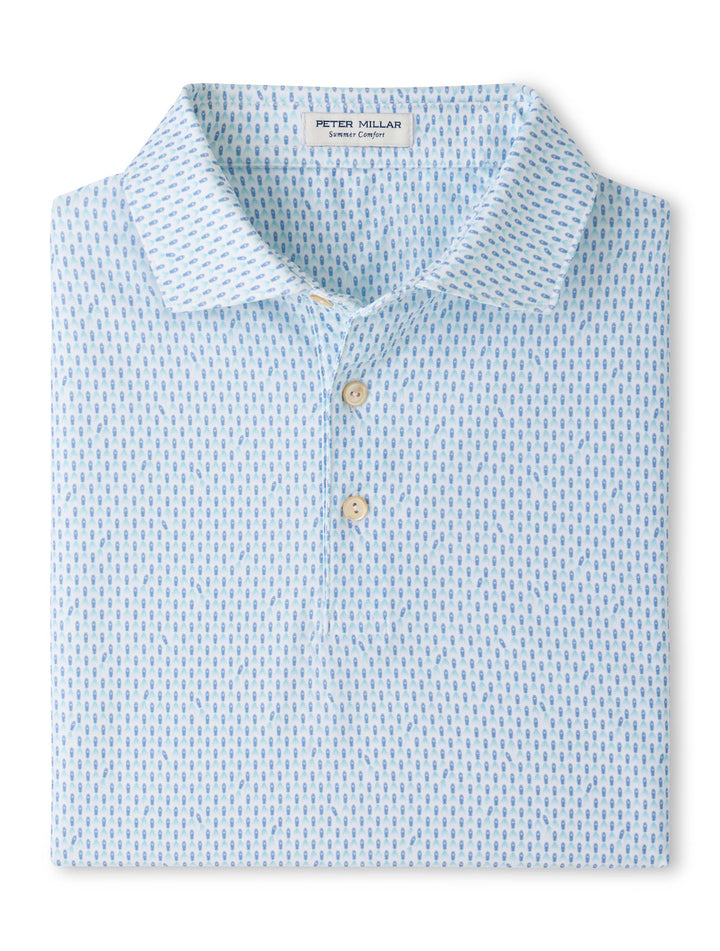 Weekend Wake Performance Jersey Polo - Sean Self Collar - White
