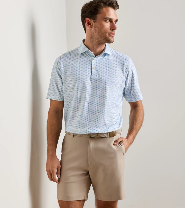 Weekend Wake Performance Jersey Polo - Sean Self Collar - White