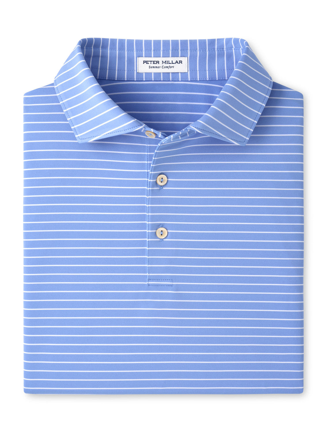 Oaks Performance Jersey Polo - Sean Self Collar - Estate Blue