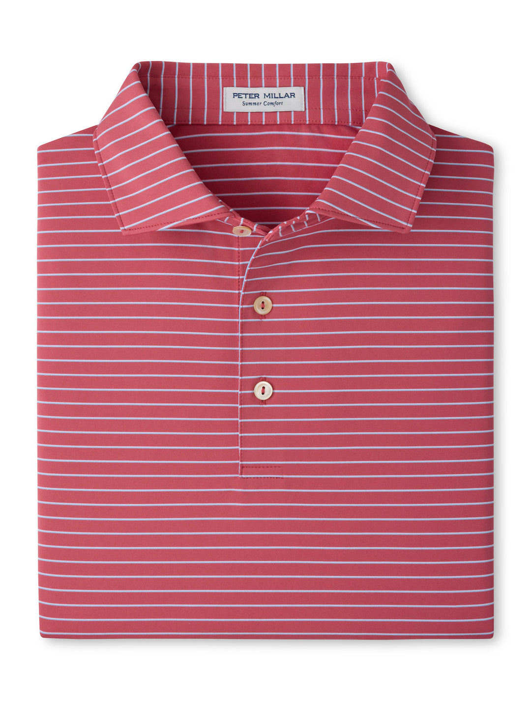 Oaks Performance Jersey Polo - Sean Self Collar - Red Coral