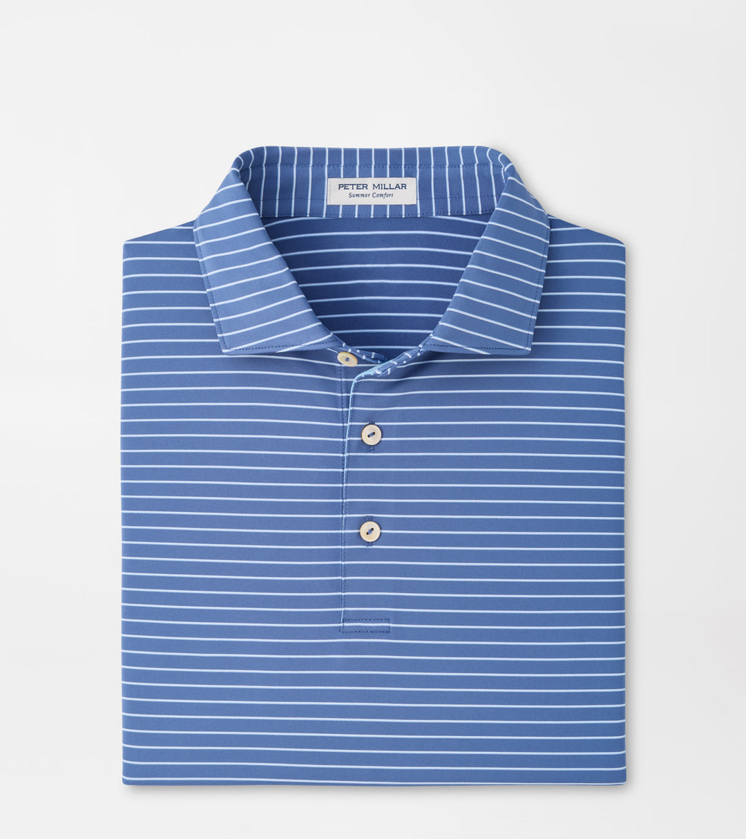 Oaks Performance Jersey Polo - Sean Self Collar - Bali Blue