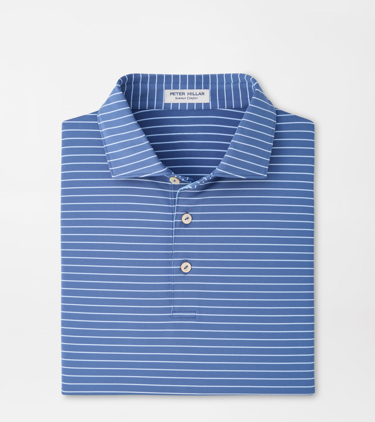Oaks Performance Jersey Polo - Sean Self Collar - Bali Blue