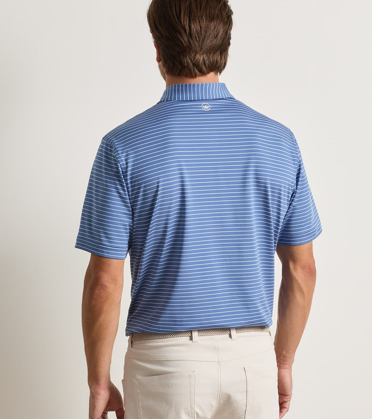 Oaks Performance Jersey Polo - Sean Self Collar - Bali Blue