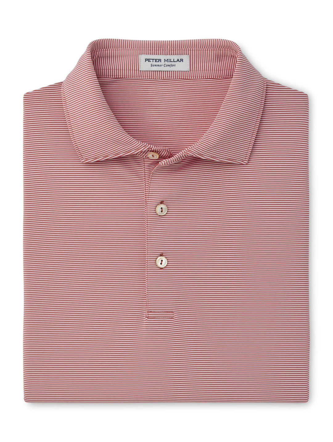 Jubilee Performance Jersey Polo - Sean Self Collar - Red Coral
