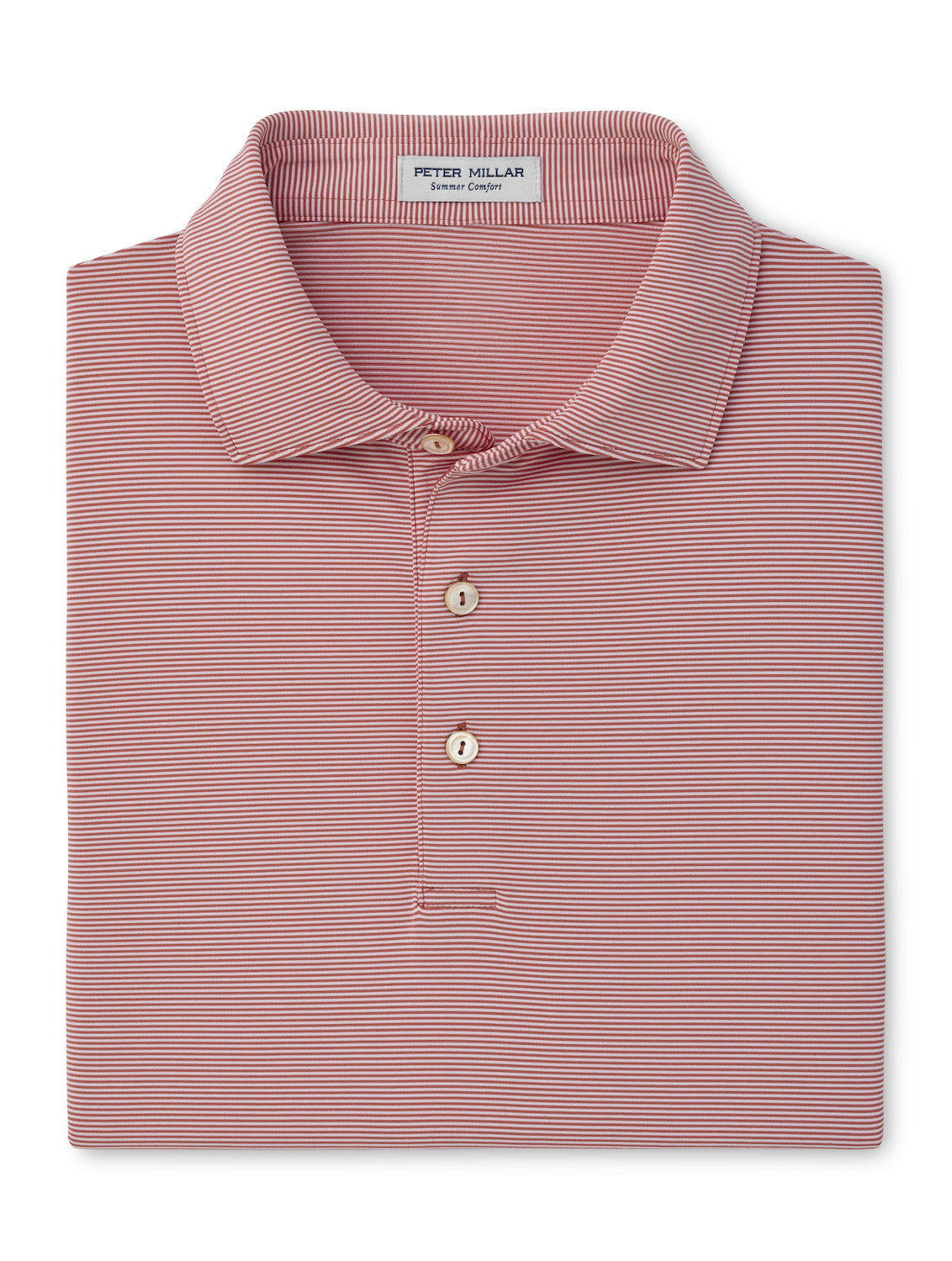 Jubilee Performance Jersey Polo - Sean Self Collar - Red Coral