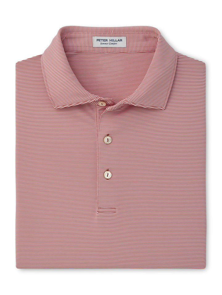 Jubilee Performance Jersey Polo - Sean Self Collar - Red Coral
