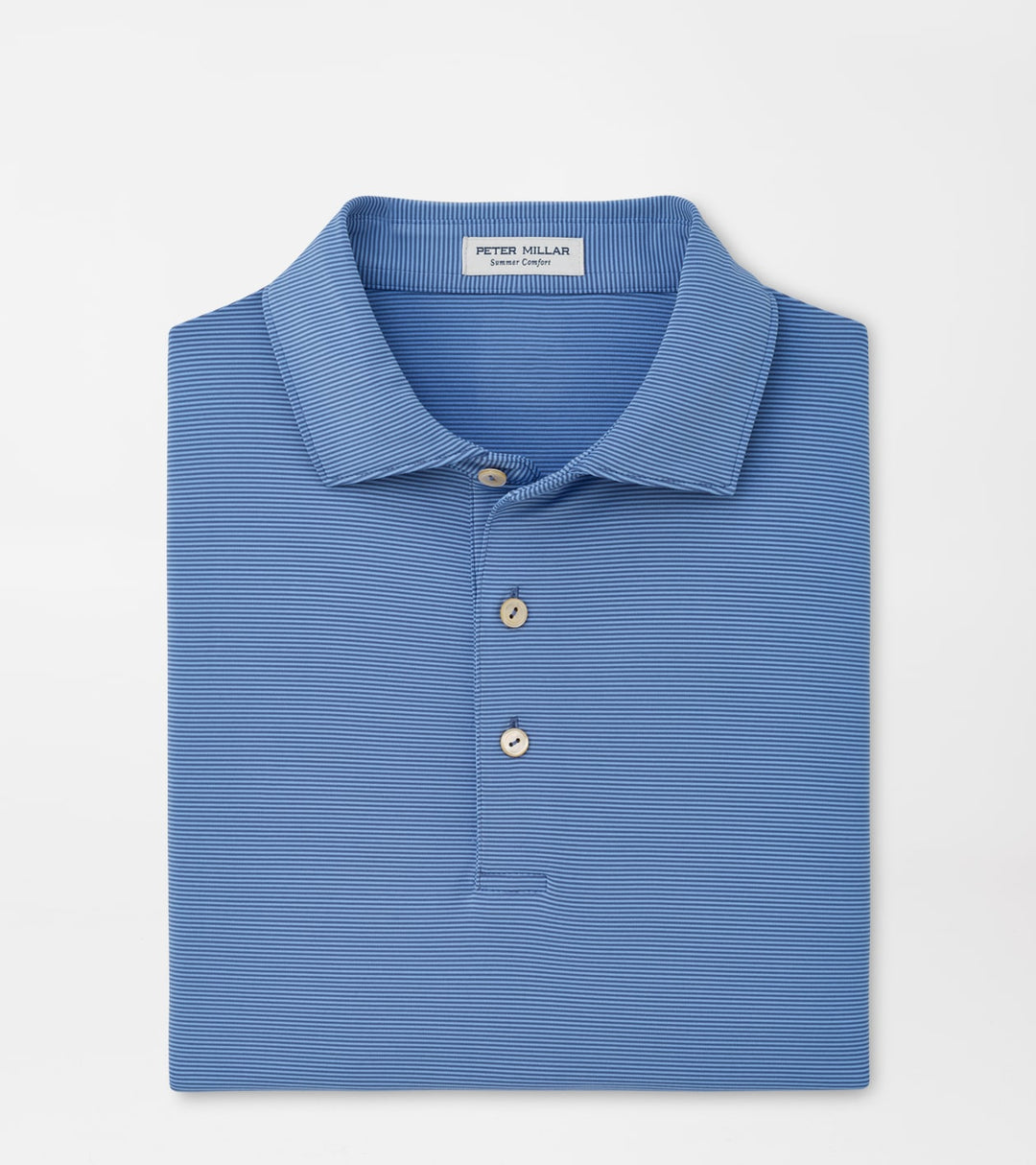 Jubilee Performance Jersey Polo - Sean Self Collar - Bali Blue / Estate Blue