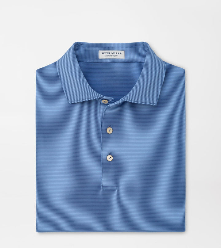 Jubilee Performance Jersey Polo - Sean Self Collar - Bali Blue / Estate Blue