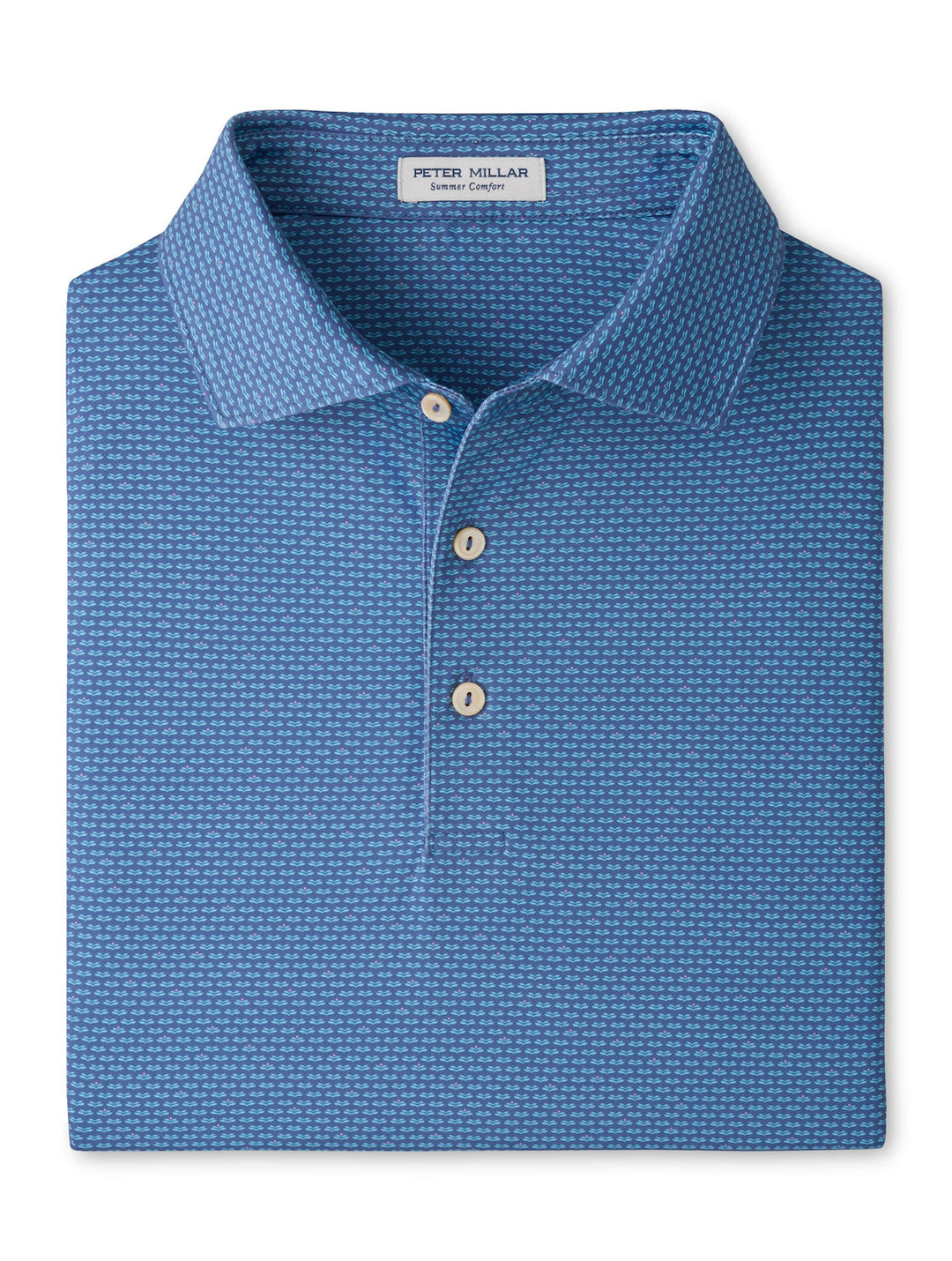 Hague Performance Jersey Polo - Sean Self Collar - Bali Blue