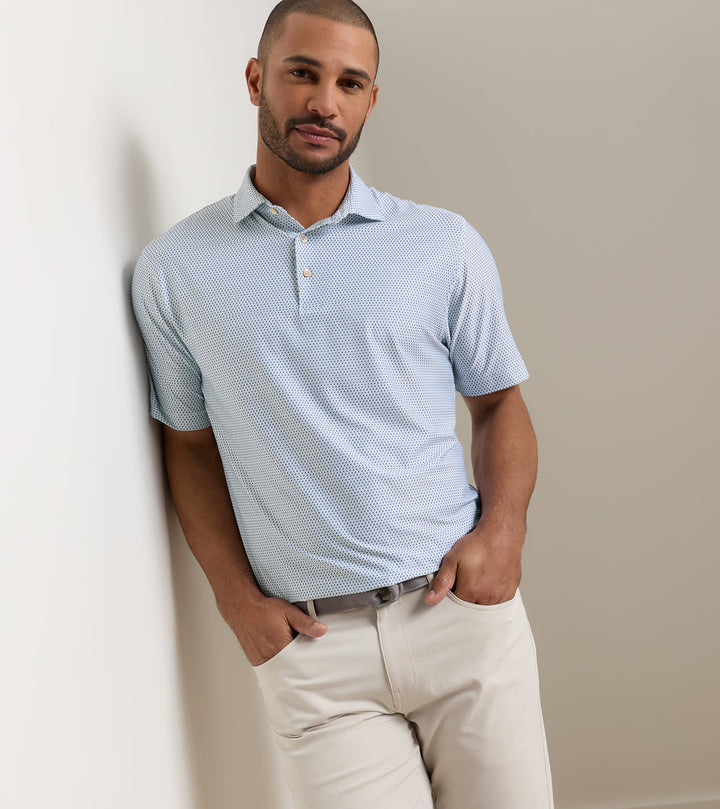 Hummingbird Performance Jersey Polo - Sean Self Collar - White
