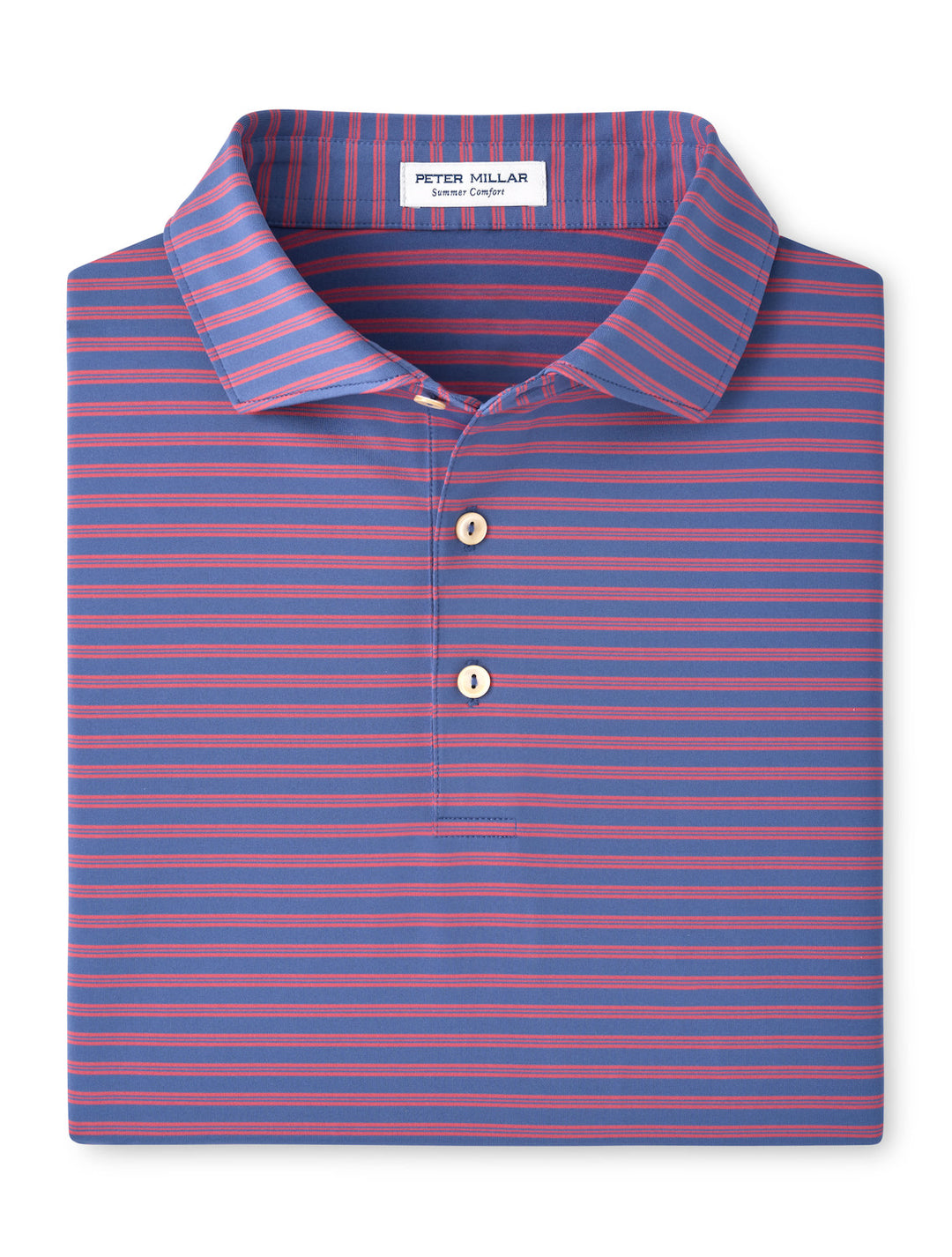 Rawlins Performance Jersey Polo - Sean Self Collar - Bali Blue