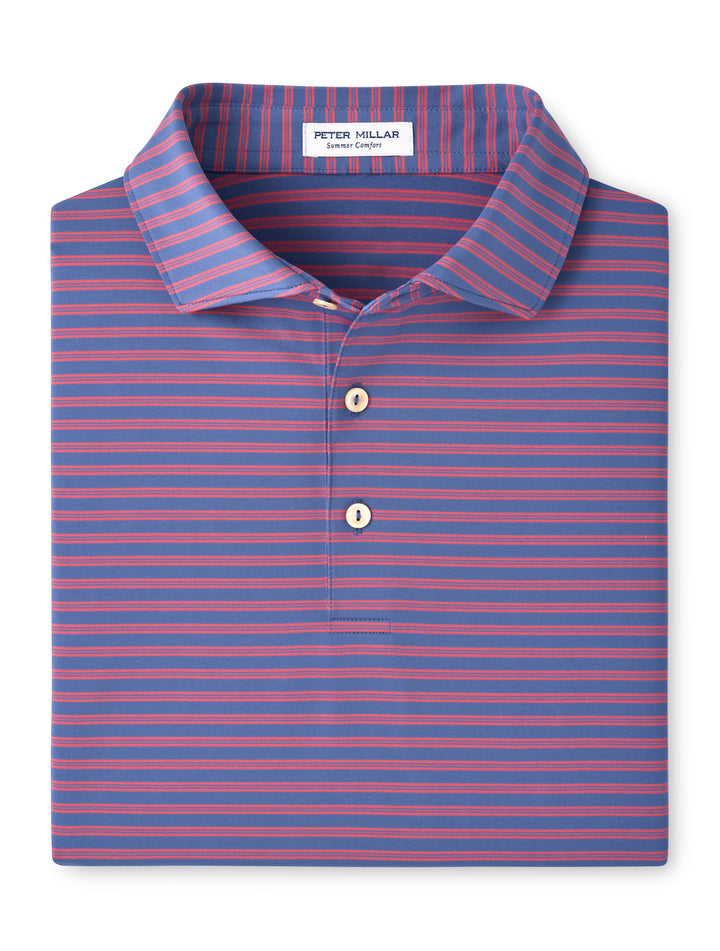 Rawlins Performance Jersey Polo - Sean Self Collar - Bali Blue