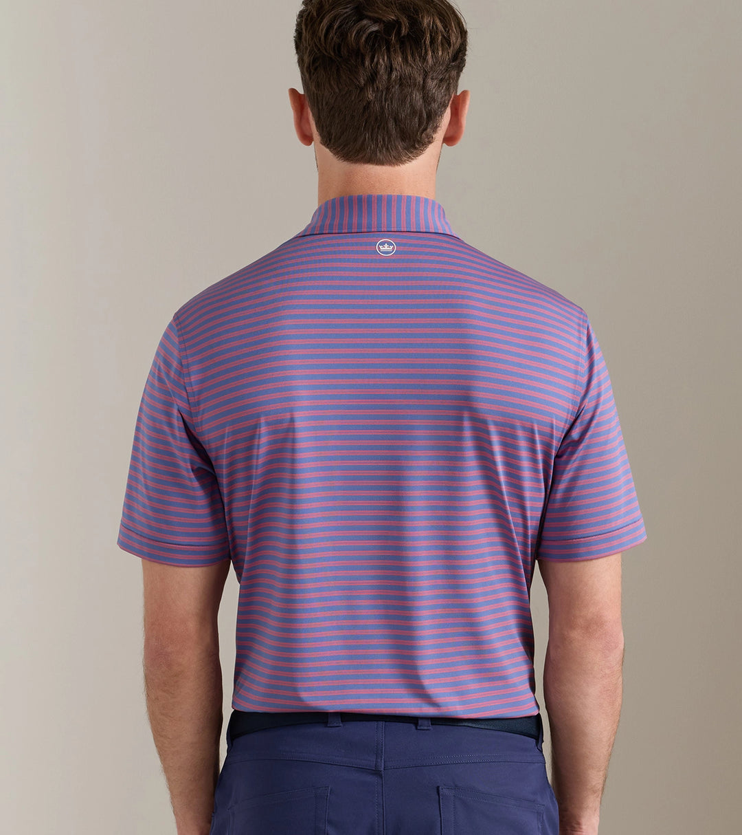 Rawlins Performance Jersey Polo - Sean Self Collar - Bali Blue