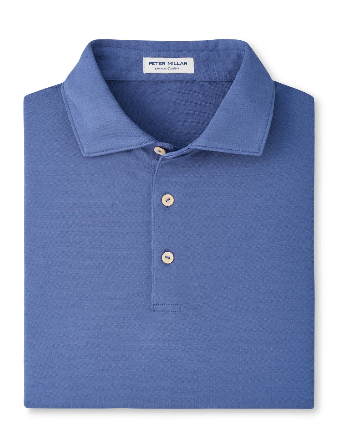 Clark Performance Jersey Polo - Sean Self Collar - Bali Blue