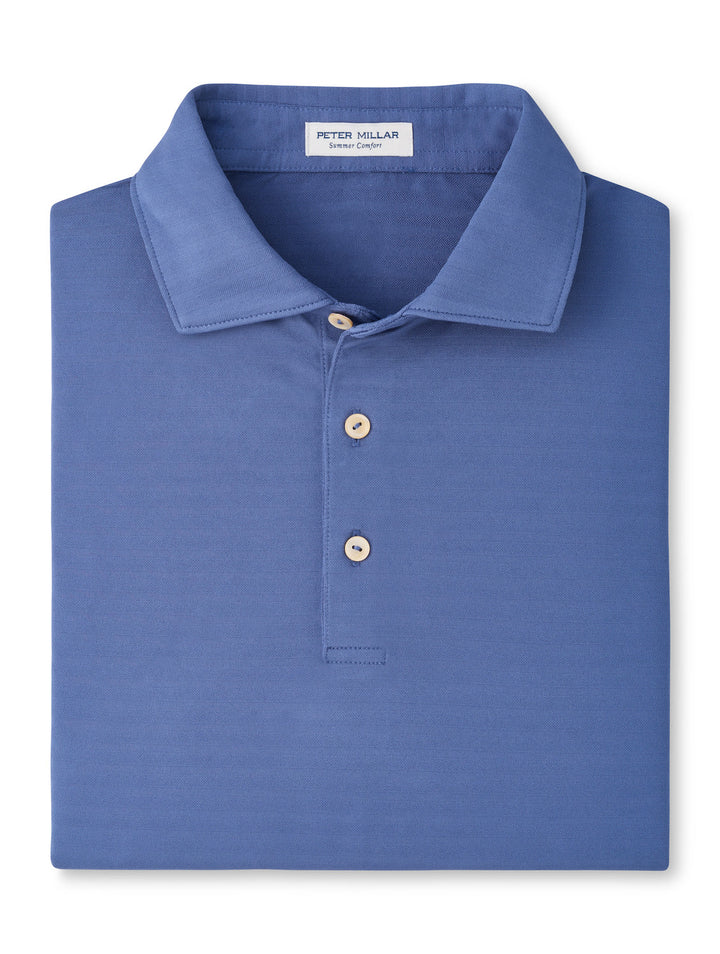 Clark Performance Jersey Polo - Sean Self Collar - Bali Blue