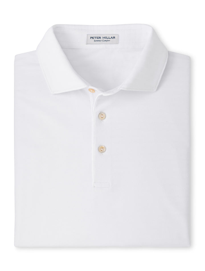 Clark Performance Jersey Polo - Sean Self Collar - White