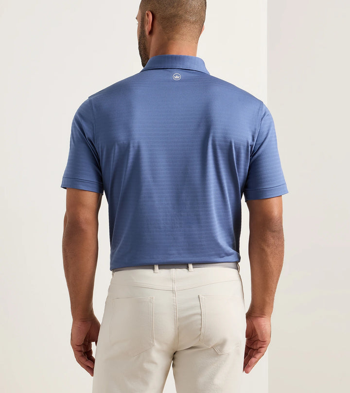 Clark Performance Jersey Polo - Sean Self Collar - Bali Blue