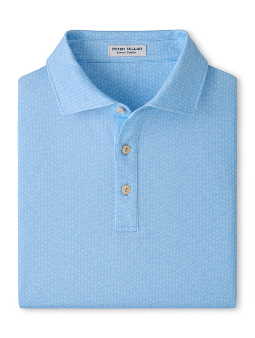 25th Anniversary Performance Jersey Polo - Sean Self Collar - Cottage Blue