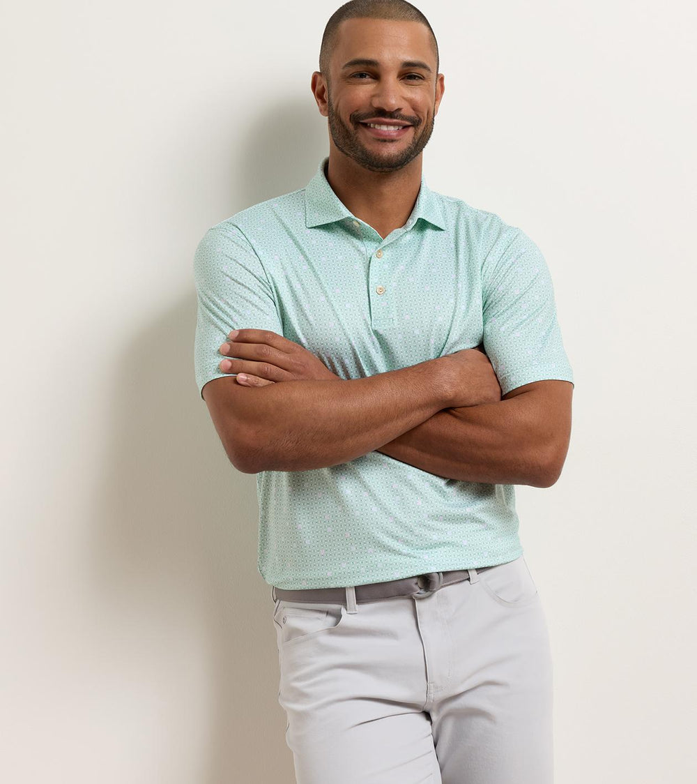 Skull It Performance Jersey Polo - Sean Self Collar - White