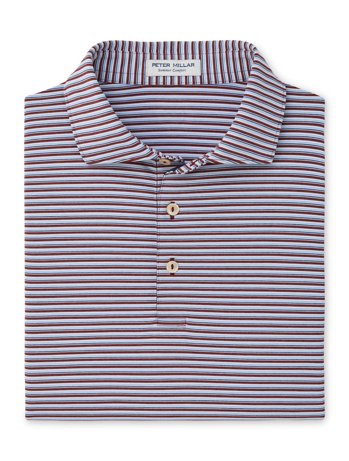 Brooks Performance Jersey Polo - Sean Self Collar - Bordeaux