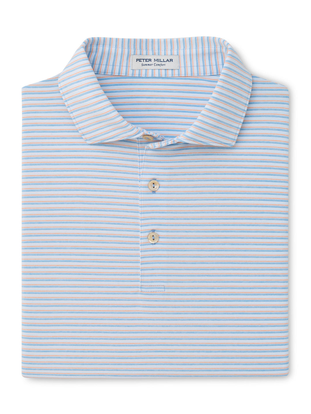 Brooks Performance Jersey Polo - Sean Self Collar - Cottage Blue