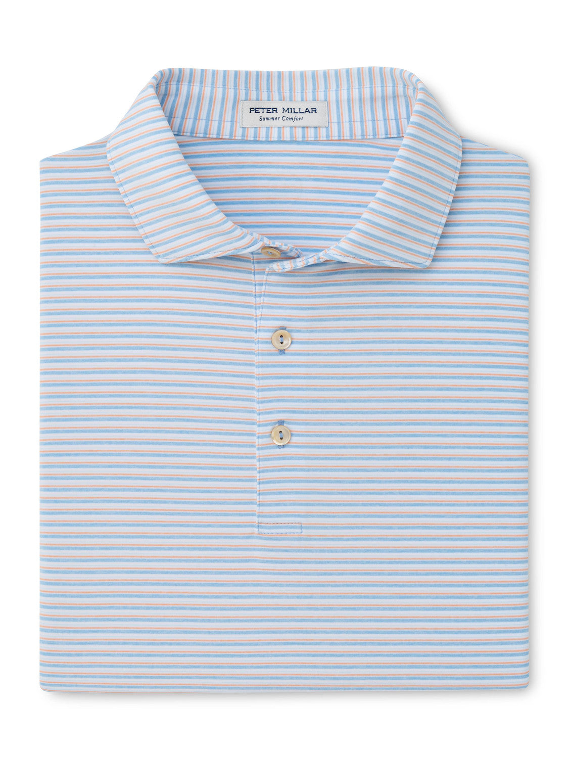 Brooks Performance Jersey Polo - Sean Self Collar - Cottage Blue