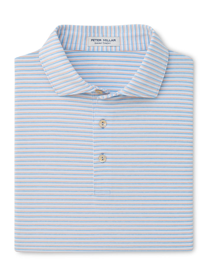 Brooks Performance Jersey Polo - Sean Self Collar - Cottage Blue