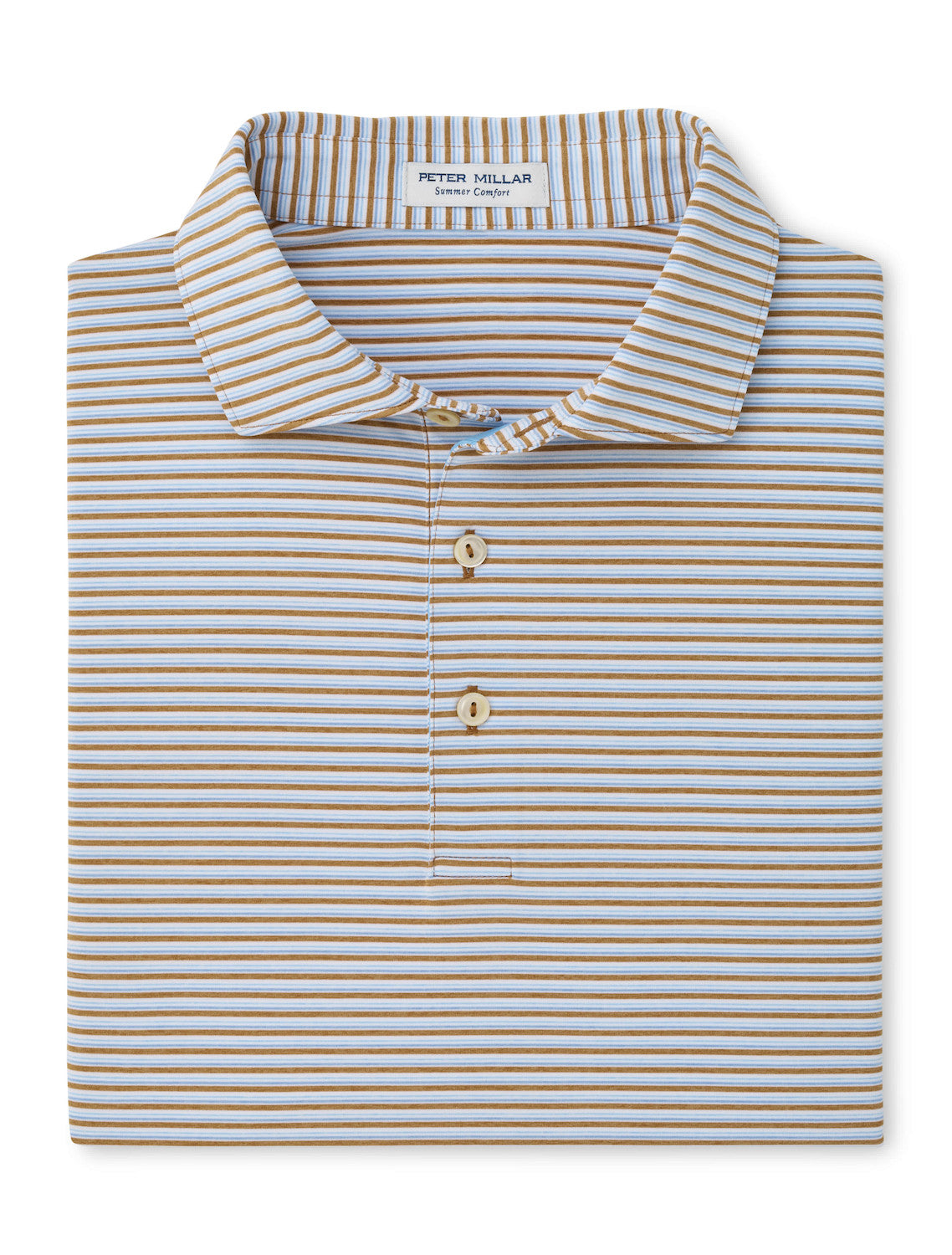 Brooks Performance Jersey Polo - Sean Self Collar - Dark Amber