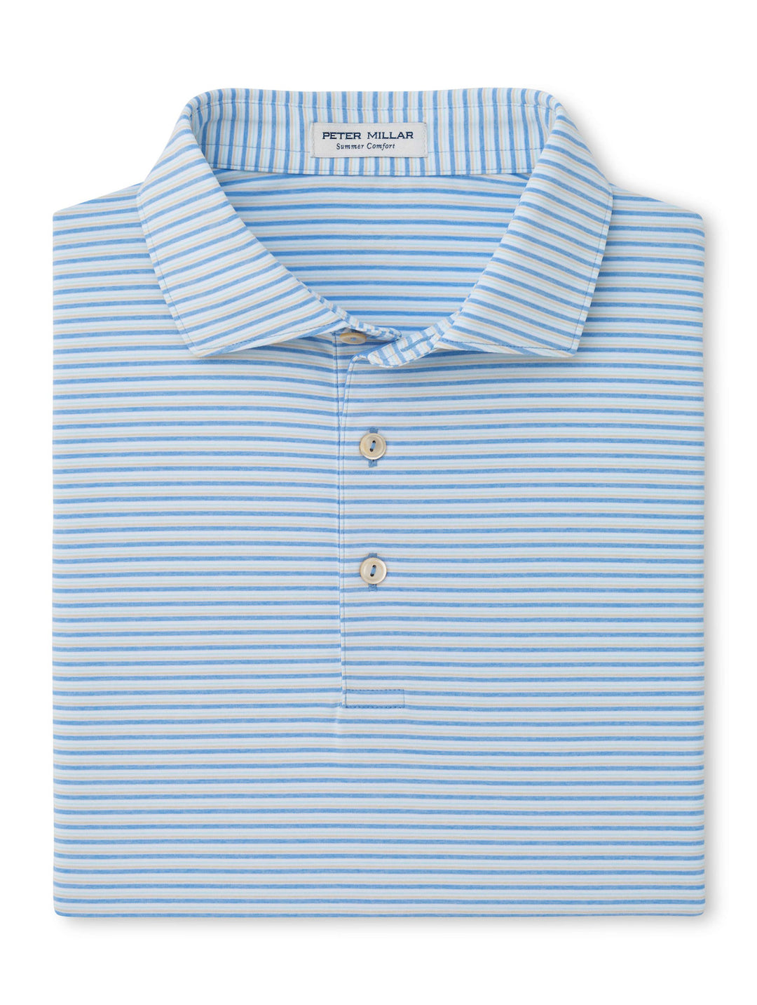 Brooks Performance Jersey Polo - Sean Self Collar - Estate Blue