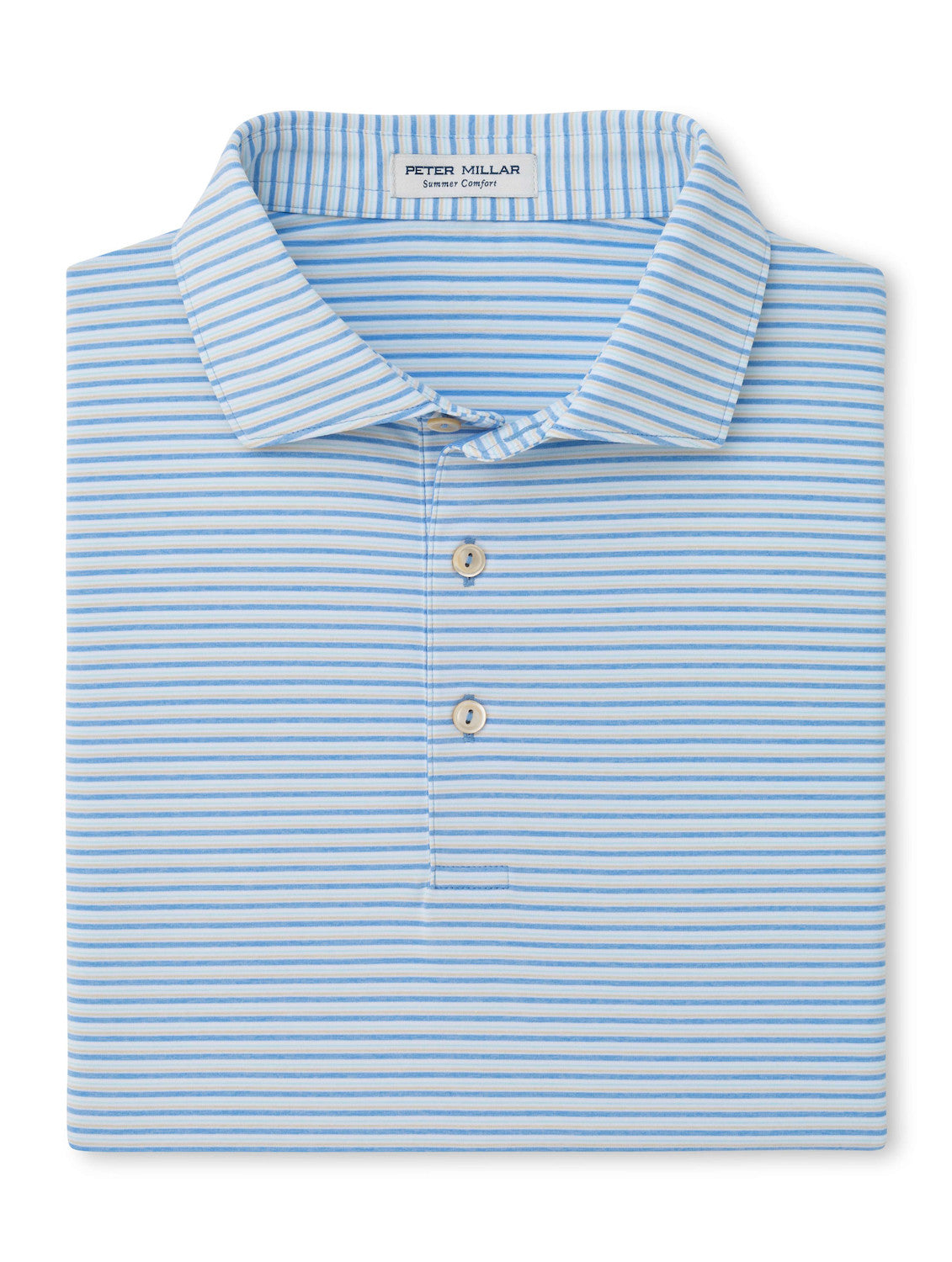 Brooks Performance Jersey Polo - Sean Self Collar - Estate Blue