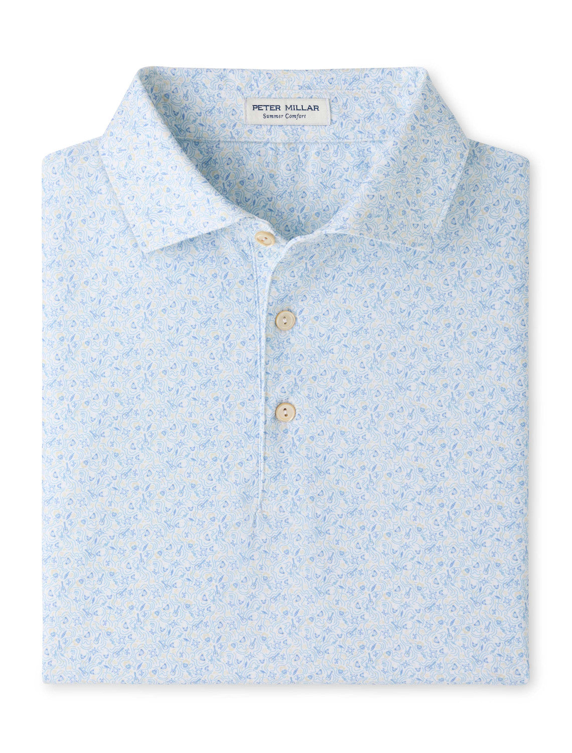 Andover Performance Jersey Polo - Sean Self Collar - White