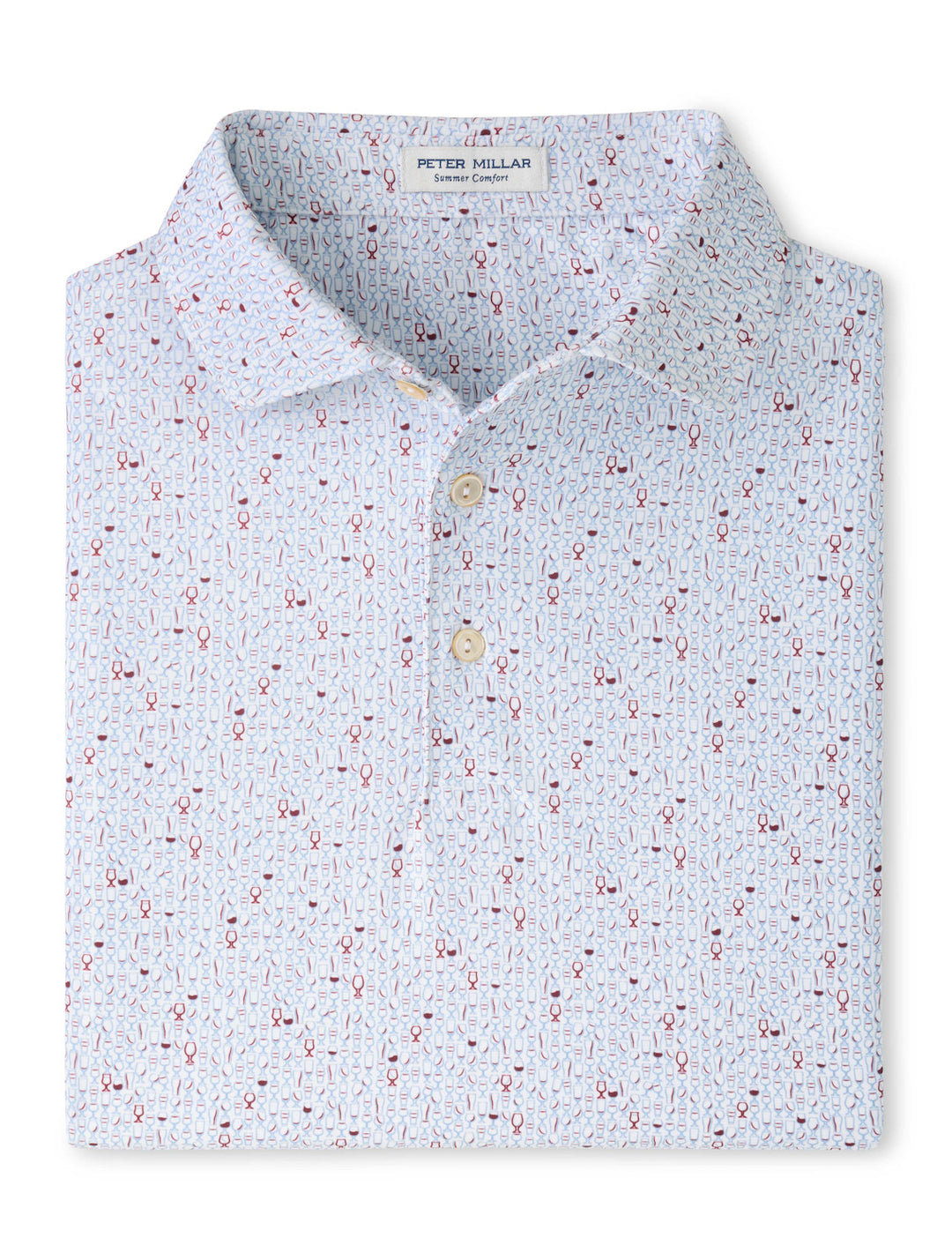 Glassware Performance Jersey Polo - Sean Self Collar - White