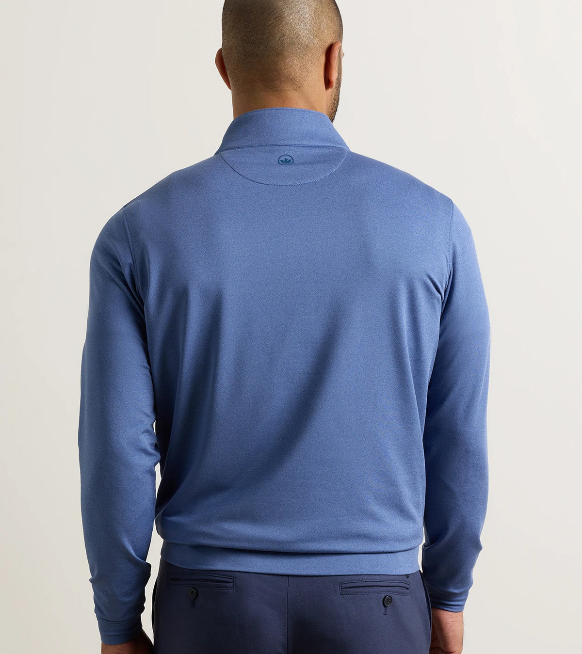 Perth Melange Performance Quarter-Zip - Bali Blue