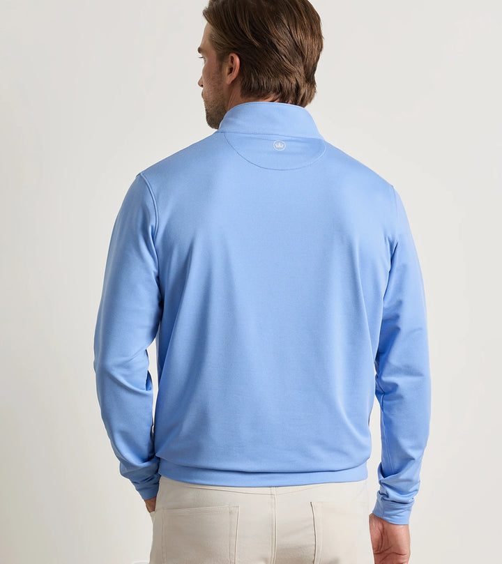 Perth Melange Performance Quarter-Zip - Estate Blue