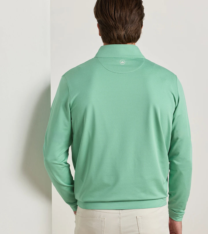 Perth Melange Performance Quarter-Zip - Fresh Mint