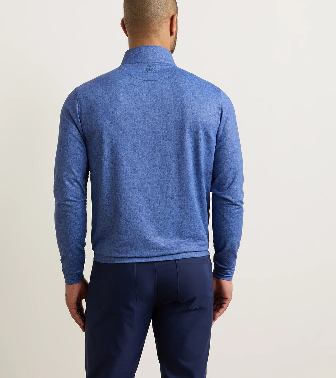 Perth Herringbone Performance Quarter-Zip - Sport Navy