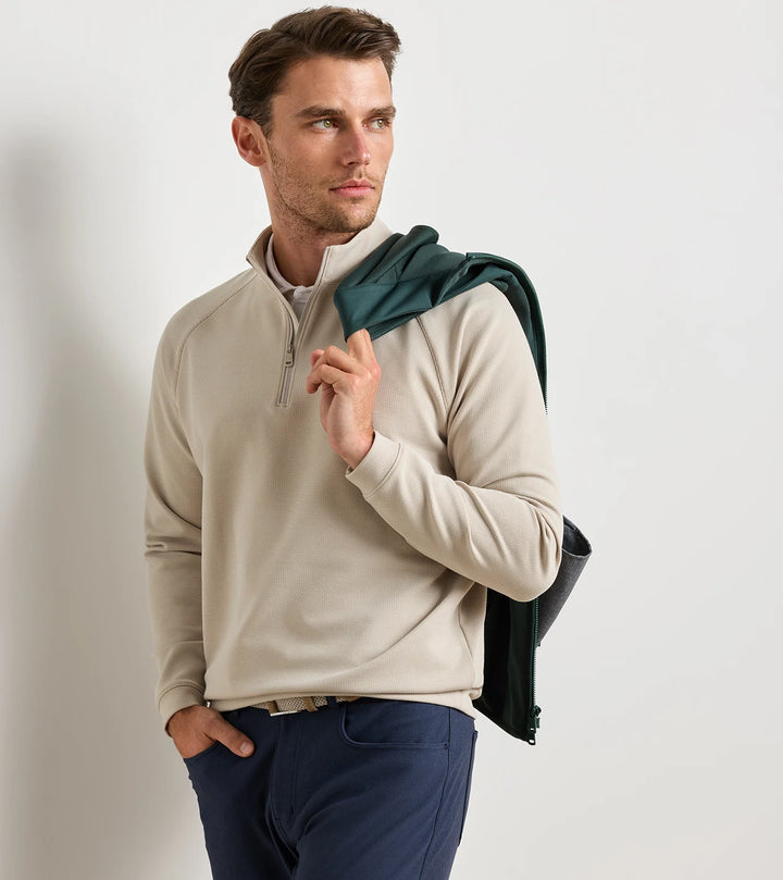 Cradle Piqué Performance Quarter-Zip - Khaki