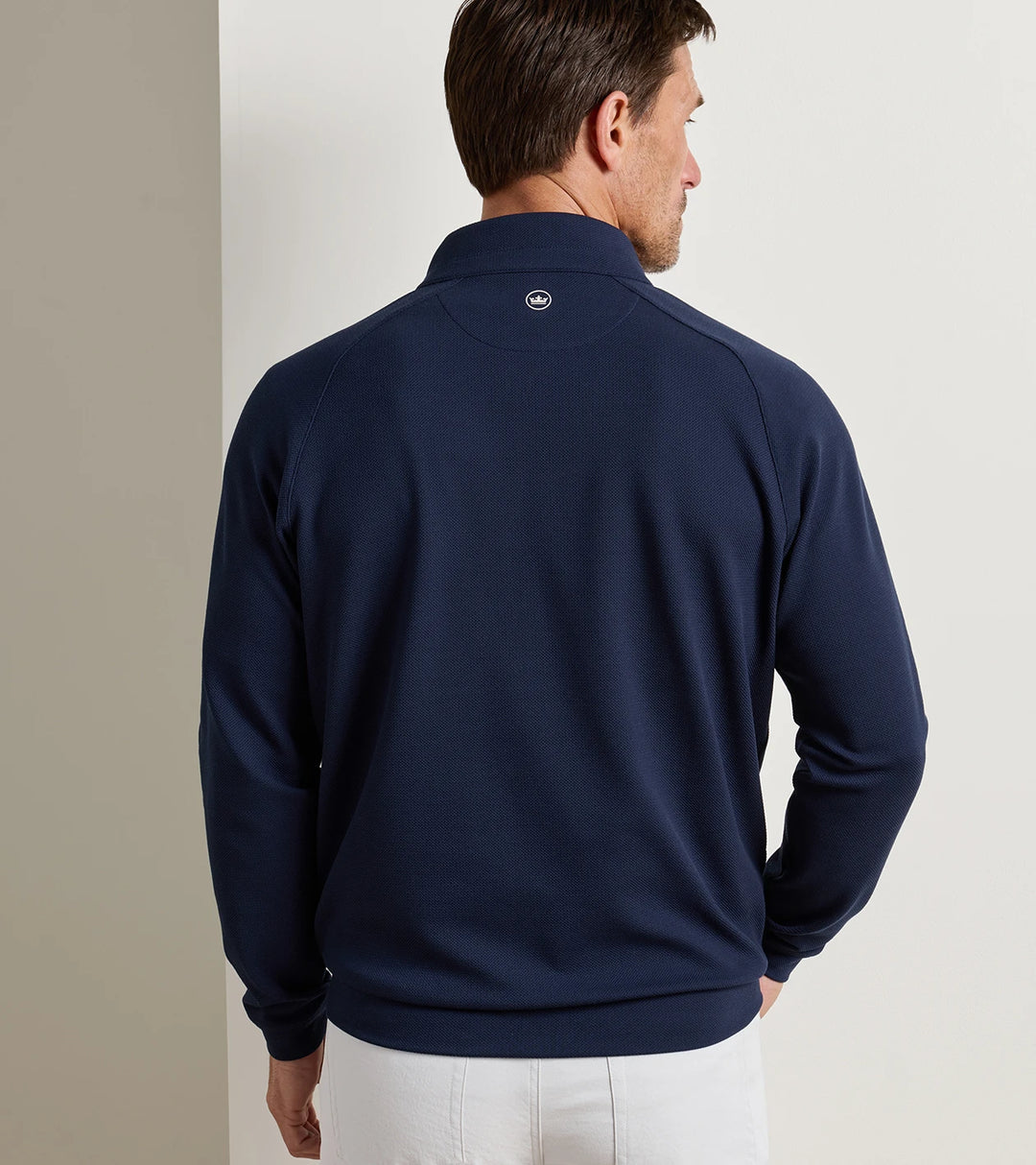 Cradle Piqué Performance Quarter-Zip - Navy