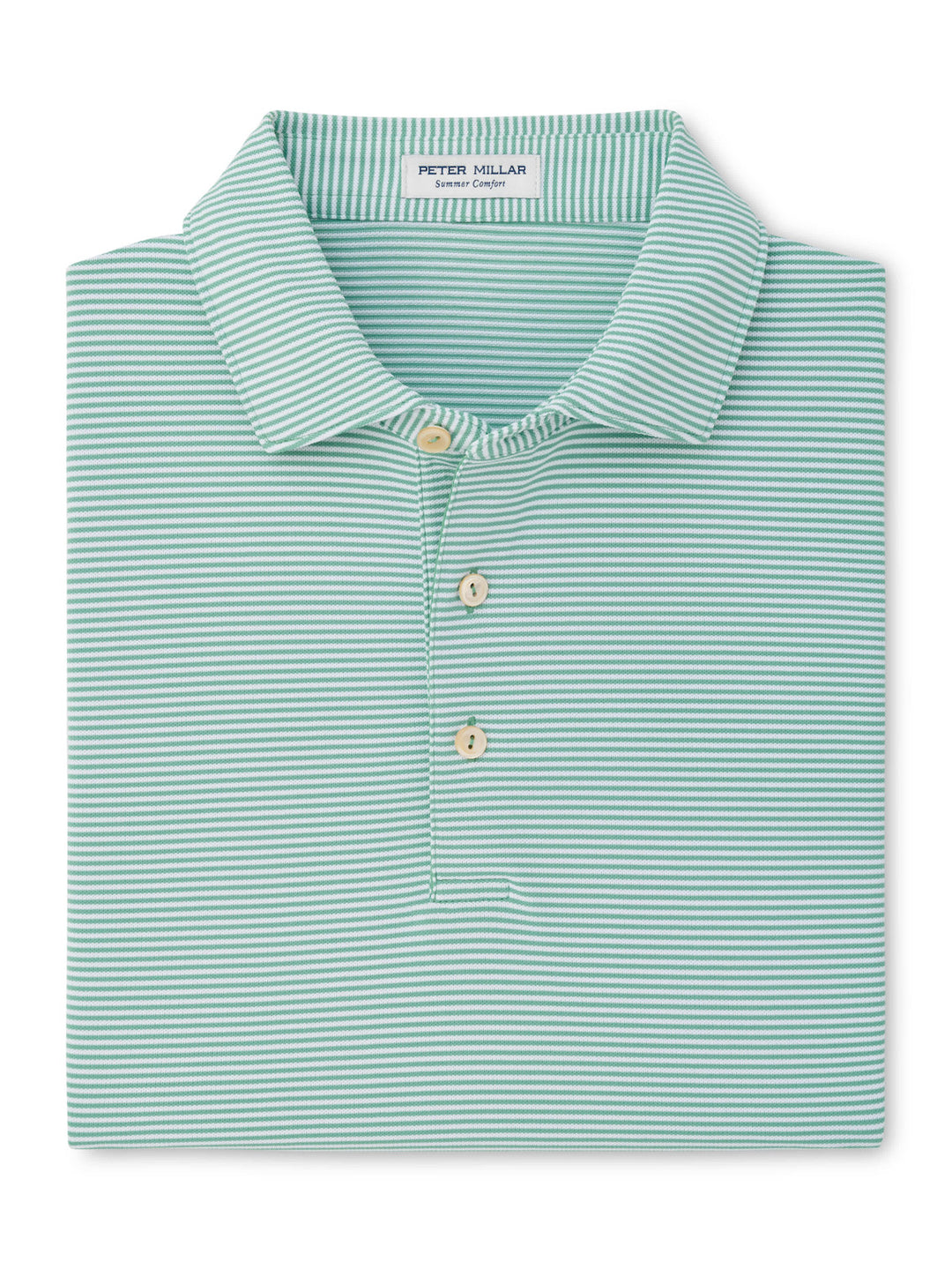 Candor Performance Mesh Polo - Sean Self Collar - Fresh Mint