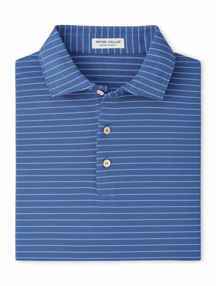 Winston Performance Mesh Polo - Sean Self Collar - Bali Blue