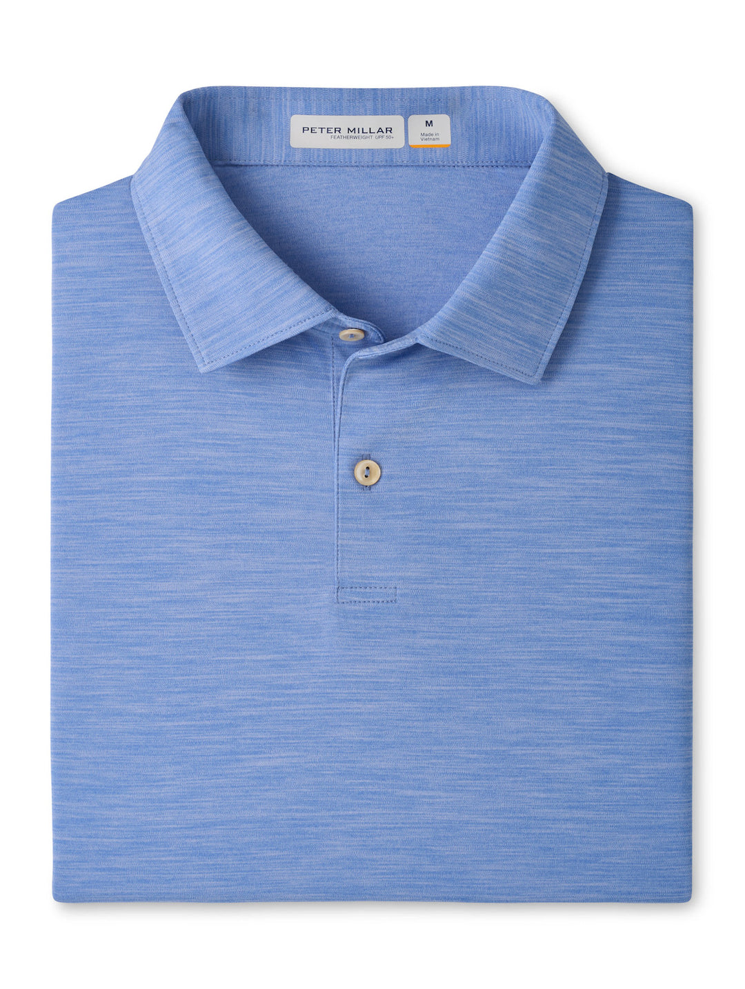 Featherweight Melange Performance Polo - Sean Self Collar - Hyper Blue