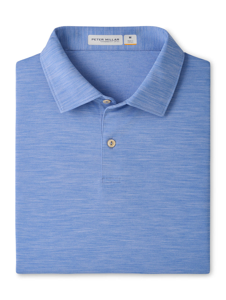 Featherweight Melange Performance Polo - Sean Self Collar - Hyper Blue