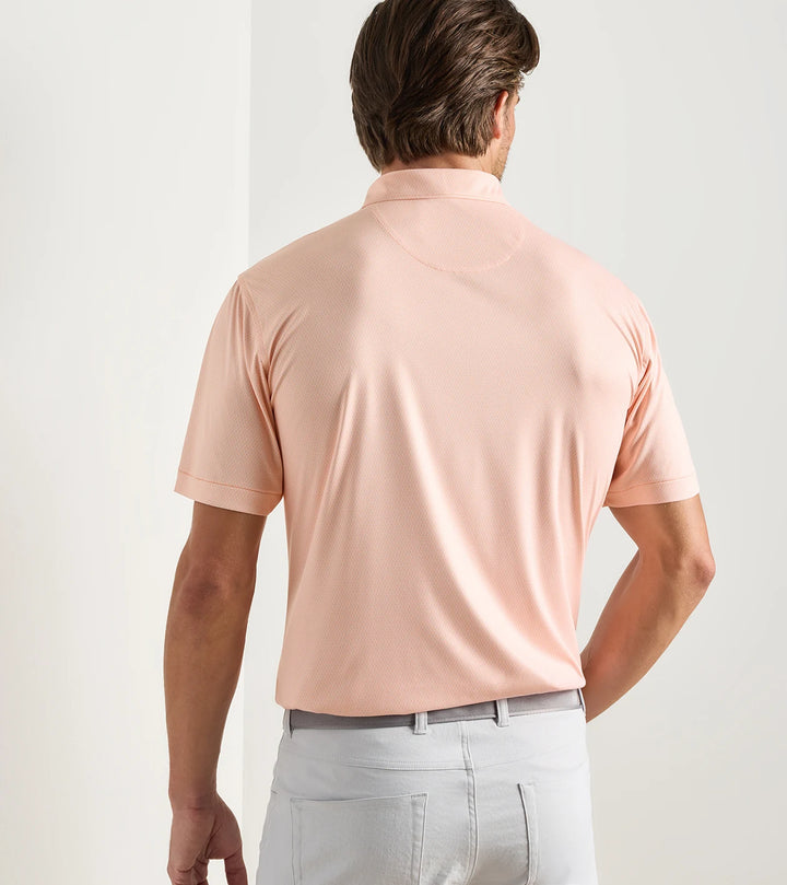 Featherweight Monroe Performance Polo - Sean Self Collar - Papaya