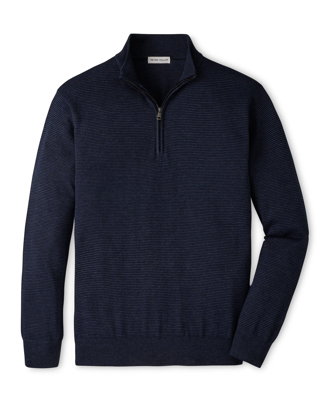 Canton Stripe Quarter Zip Sweater - Midnight Navy
